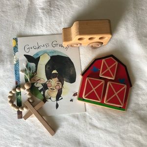 Baby Bundle Update! 5 wooden toys + Rare Book!